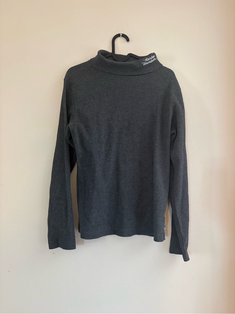 Woman’s Harley-Davidson Charcoal Ribbed Turtleneck Sweater Small